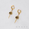PAIR OF SKULL DAGGER PUNK GOTHIC 316L SURGICAL STEEL EARRING